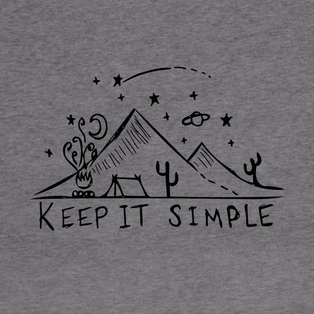 Hand Drawn Keep it Simple T shirt by TracyMichelle